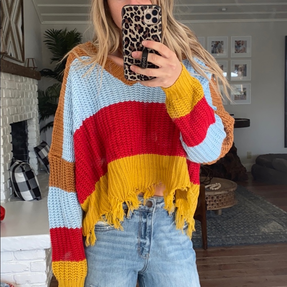 Colorblock sweater